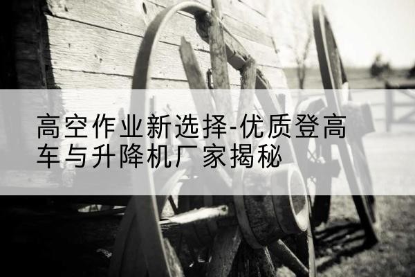 建水登高车厂家-高空作业新选择-优质登高车与升降机厂家揭秘